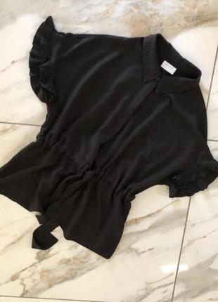 Фирменная черная блуза, 100% вискоза4 фото