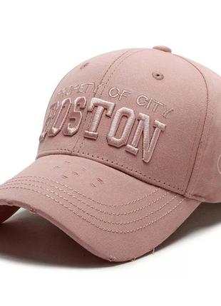 Кепка бейсболка boston (бостон) с изогнутым козырьком голубая, унисекс wuke one size9 фото