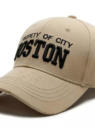 Кепка бейсболка boston (бостон) с изогнутым козырьком голубая, унисекс wuke one size7 фото