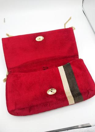 Вінтажна италійська сумочка 1960s cesare piccini firenze red velvet evening pure bag7 фото