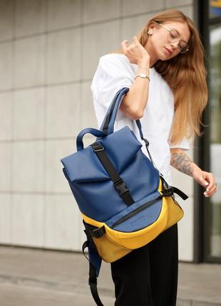 Женский рюкзак sambag renedouble желто-голубой9 фото