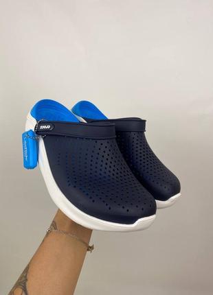 Мужские кроксы crocs literide navy/white