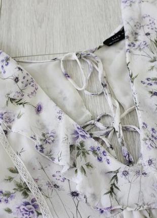 Нежная блуза в цветочный принт zara woman3 фото