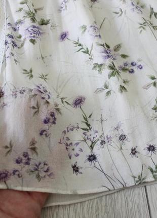 Нежная блуза в цветочный принт zara woman4 фото