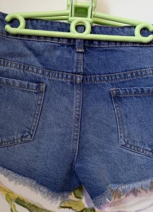 Модные фирменные джинсовые шорты с кружевом denim co для девочки 12-13 лет рост 1584 фото