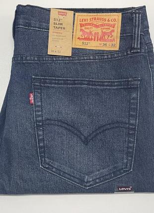 Джинсы levi's 512 slim taper оригинал размеры 36/32, 38/323 фото