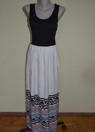 Шикарне брендове комбіноване плаття довге