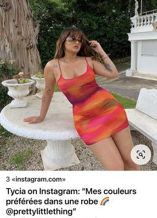 Платье мини на бретелях яркое цветное barbie барби