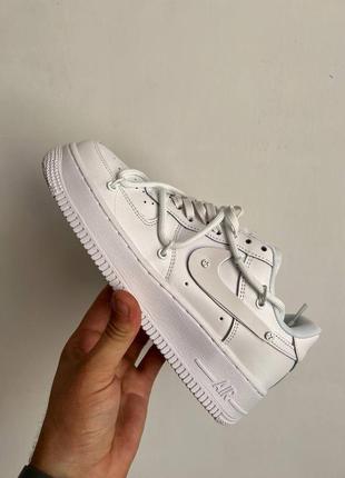 Nike air force 1 low white жіночі круті білі кросівочки найк весна літо осінь белые женские кроссовки топ5 фото