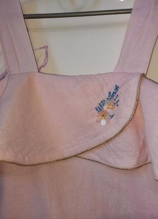 Модное нарядное платье сарафан с бисером и пайетками и воланами billiebrush для девочки 12 лет 1502 фото