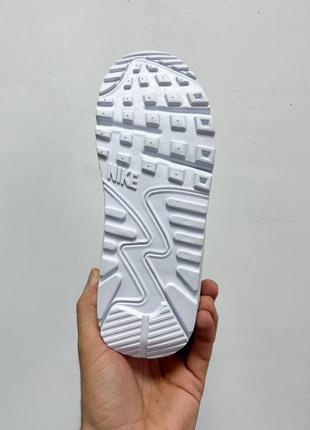 Nike air max 90 white жіночі кросівки з сіточкою білого кольору женские белые кроссовки найк в сетку весна лето осень6 фото