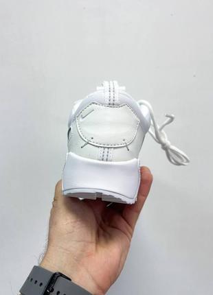 Nike air max 90 white жіночі кросівки з сіточкою білого кольору женские белые кроссовки найк в сетку весна лето осень4 фото