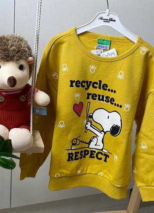 Свитшот benetton snoopy унисекс