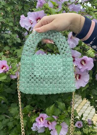 Сумка из бусин, crystal bag