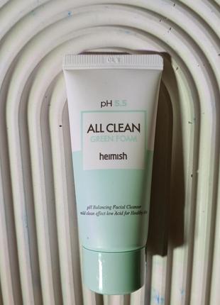 Очищаюча пінка для обличчя
heimish all clean green foam ph 5.5⛰️