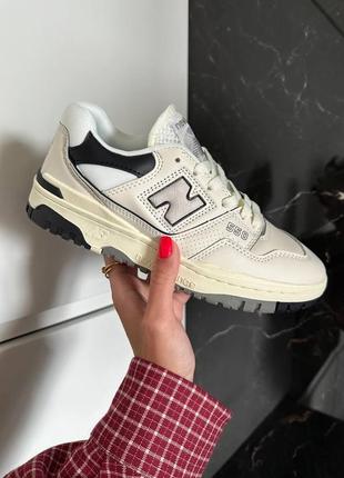 Женские кроссовки new balance 550 cream black1 фото