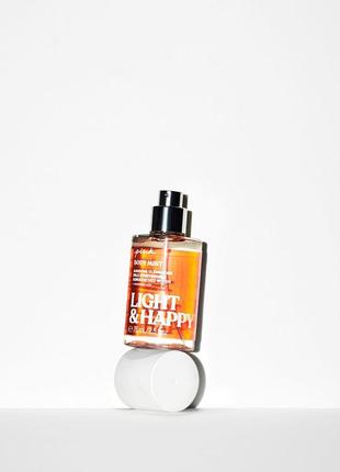 Парфумований спрей для тіла victoria's secret light & happy mini body mist 75 мл