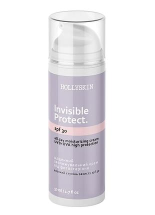 Щоденний зволожуючий крем від фотостаріння hollyskin invisible protect spf 30