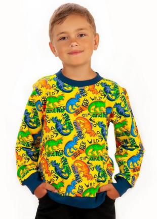 Свитшот на мальчика с тигром, машиной, динозавром, джемпер кофта с рисунком, свитшот кофта для мальчика с машиной, тигром, дыно