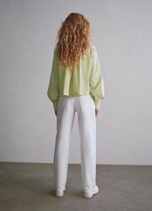 Белые широкие джинсы zara6 фото