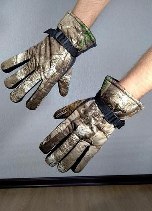 Мужские зимние перчатки для охоты и рыбалки.