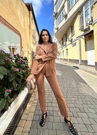 Стильный брючный костюм двойка7 фото