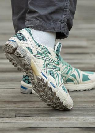 Кросівки жіночі, чоловічі бігові asics gel-kahana mint бежеві/зелені, асикс гель-кахана3 фото