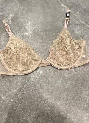 Бюстгальтер лиф victoria’s secret бюст бежевый виктория сикрет
