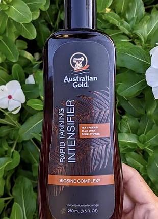 Лосьон для ускорения загара с бронзаторами australian gold tanning intensifier