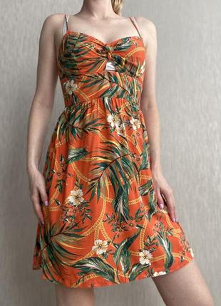 Платье платье майка топ оранжевое
