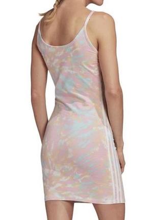 Плаття сукня без рукавів тайдай принт різнокольорова райдужна adidas3 фото