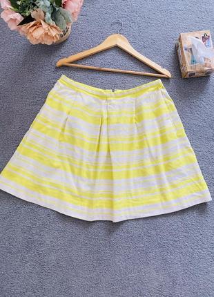 Интересная юбка с лимонными полосками1 фото
