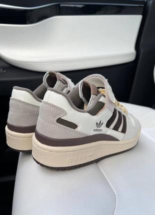 Женские кроссовки adidas forum white brown4 фото