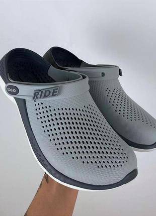 Crocs literide 360light grey/slate grey original сірі