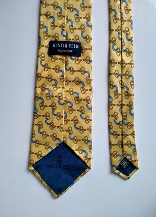 Галстук краватка austin reed жовта вінтаж