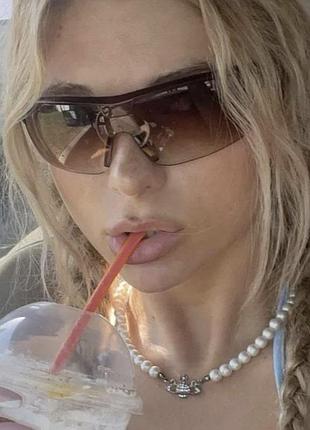 Окуляри для спорту прямокутні y2k vintage ретро 90 2000 трендові хіт y2k у2к uv400 хип хоп панк rap drill