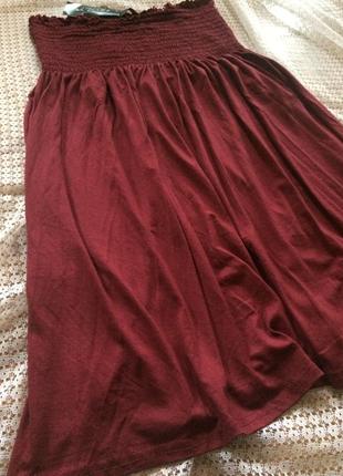 Сукня спідниця трансформер винного кольору buzy collection4 фото