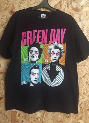 Винтажная футболка мерч green day 2012