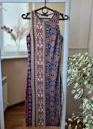 Трикотажное летнее платье миди из вискозы 🌺