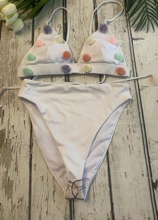 Asos lost ink купальник роздільний високі плавки