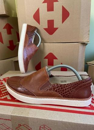 Жіночі шкіряні сліпони , кеди , кросівки ugg hadria croco slip on trainers