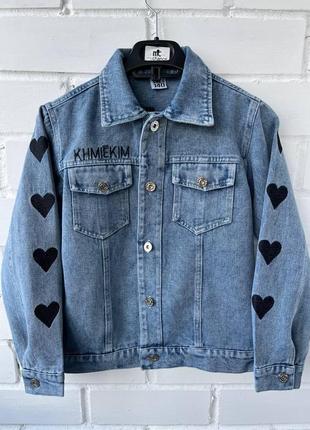 Детские джинсовые куртки пиджаки для девочек