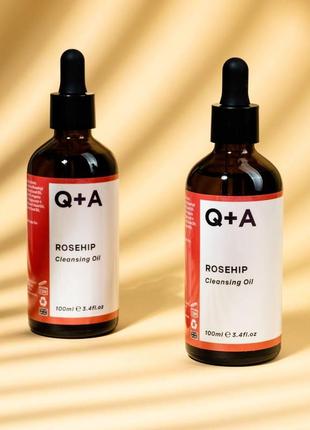 Живильна олія для зняття макіяжу з шипшиною q+a - rosehip cleansing oil - 100 ml