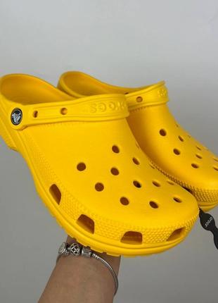 Classic crocs orange original кроксы сабо унисекс