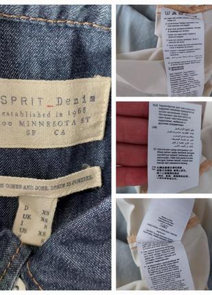 Котоновая рубашка амбре🔹мультиколор🔹esprit denim(36-38 размер)2 фото