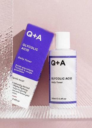 Тоник с гликолевой кислотой q+a- glycolic acid daily toner - 100ml1 фото