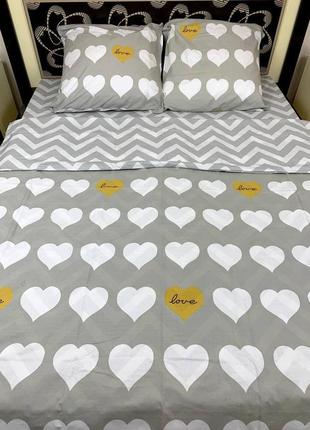 Постельное белье серое бязь премиум  амур