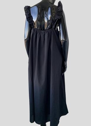 Хлопковое длинное платье сарафан h&m свободного кроя оверсайз 100% хлопок5 фото