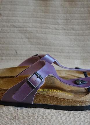 Лаконічні шльопанці перламутрового бузкового кольору birkenstock германія 39 р.6 фото