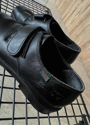 Ретро вінтаж шкіряні класичні черевики на ліпучках4 фото